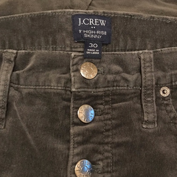 J.CREW High Rise, Button-Fly Soft Corduroy Pant, SZ 30/ MS SZ 10, Graphite - Picture 3 of 6